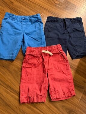 Place Boys Red, Blue & Navy Cotton Shorts 3-Pack